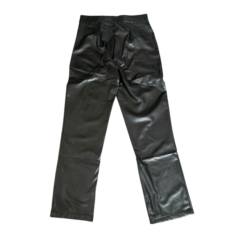NWT Sanctuary Black Faux Leather Elastic Waist Cropped Pants - Picture 10 of 10